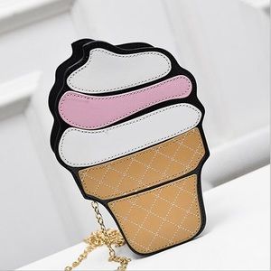 🍭🍦Pink And White Ice Cream Cone Cross Body🍦🍭